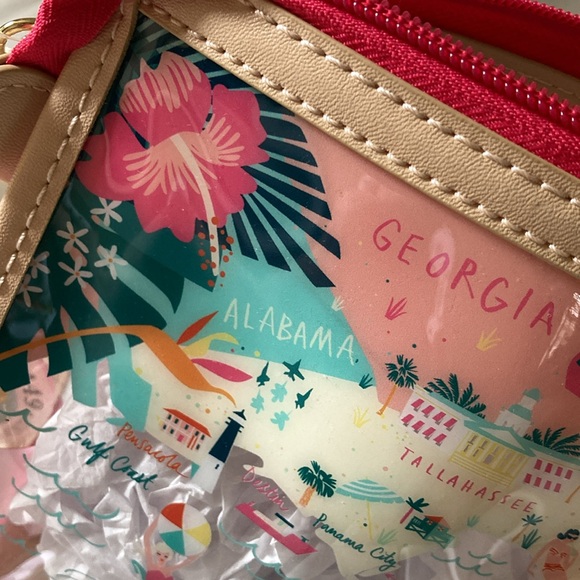 🎈SOLD SPARTINA 449 FLORIDA CLEAR BEACH Wristlet Greetings From Maps Collection - Picture 14 of 16